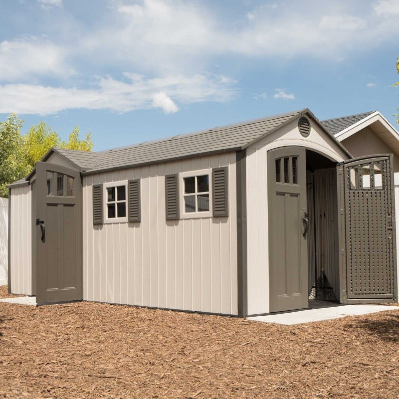 Lifetime 17.5×8 Heavy Duty Plastic Shed – Dual Entry 60213 - Image 4