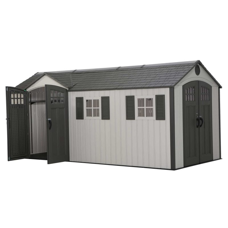 Lifetime 17.5×8 Heavy Duty Plastic Shed – Dual Entry 60213 - Image 3