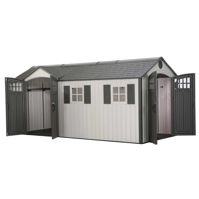 Lifetime 17.5×8 Heavy Duty Plastic Shed – Dual Entry 60213 - Image 2