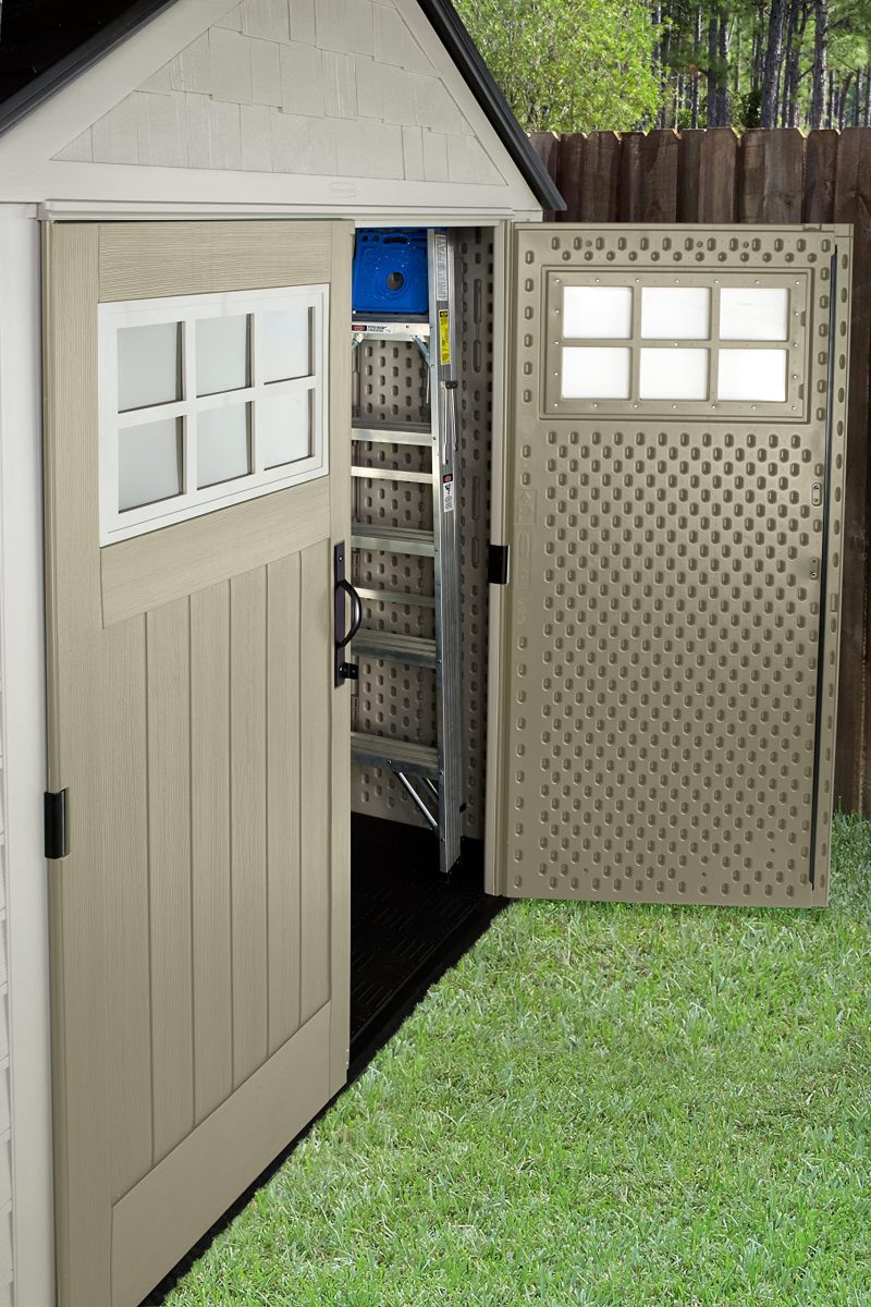 Rubbermaid 7x7 ft Durable Weather Resistant Resin Outdoor Storage Shed - Image 7