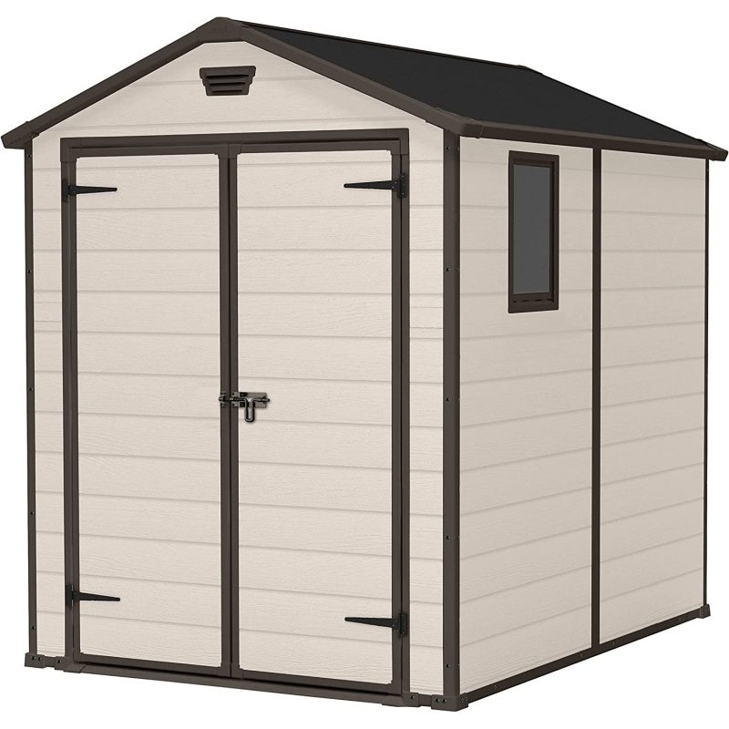 Keter Manor 6x 8 Plastic Garden Storage Shed – Beige