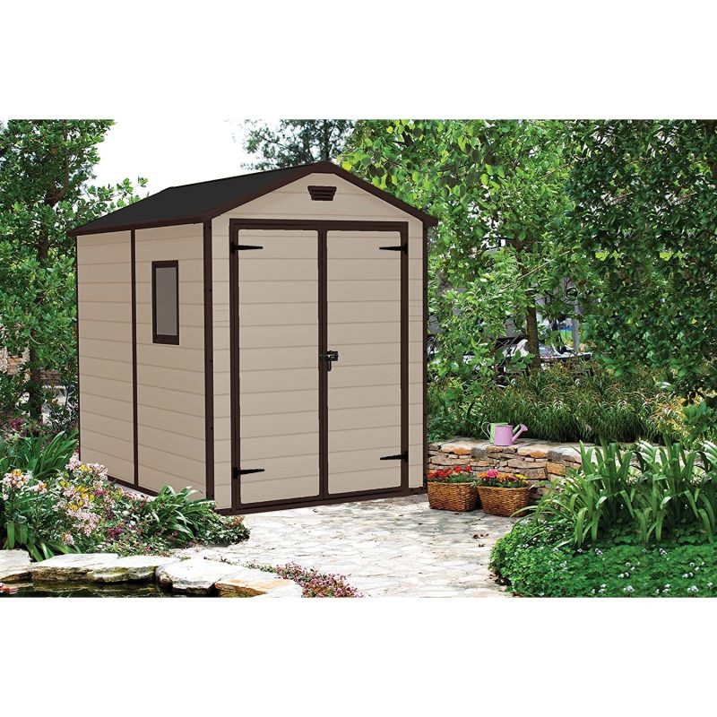 Keter Manor 6x 8 Plastic Garden Storage Shed – Beige - Image 3