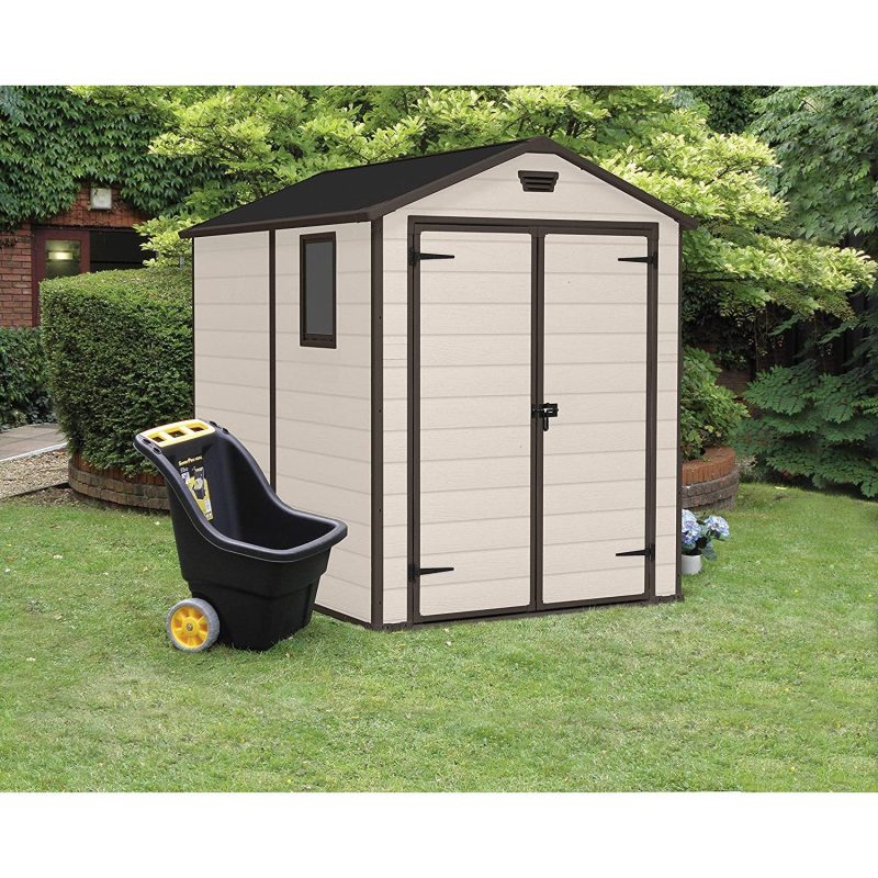 Keter Manor 6x 8 Plastic Garden Storage Shed – Beige - Image 2