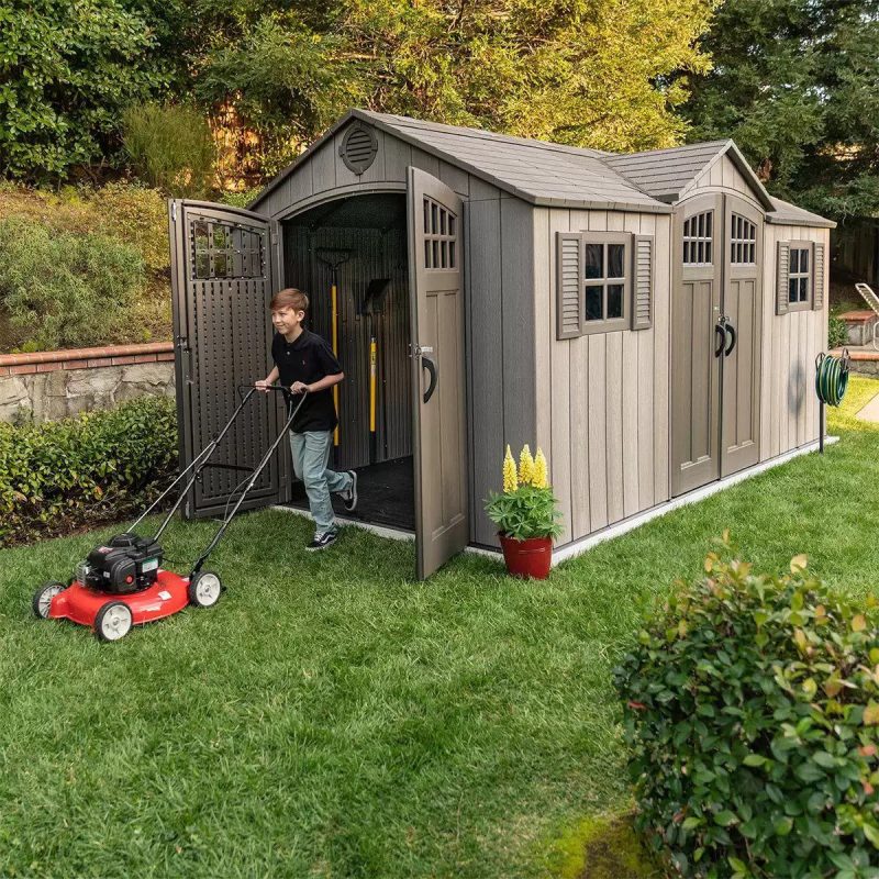 Lifetime 15 Ft x 8 Ft Outdoor Storage Shed 60318 - Image 5