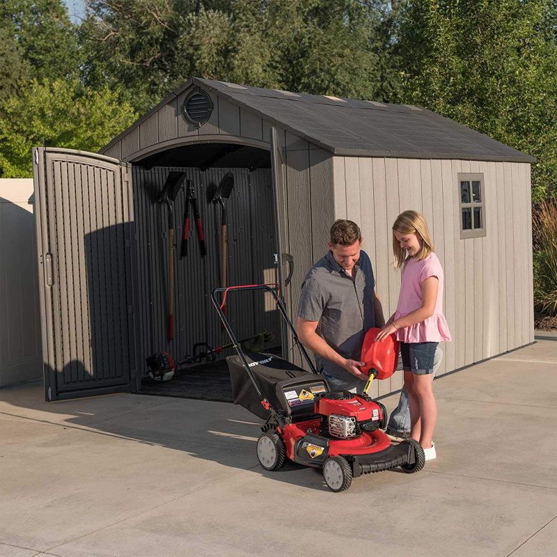 Lifetime 8×12.5 Heavy Duty Plastic Shed – Storm Dust 60305 - Image 4