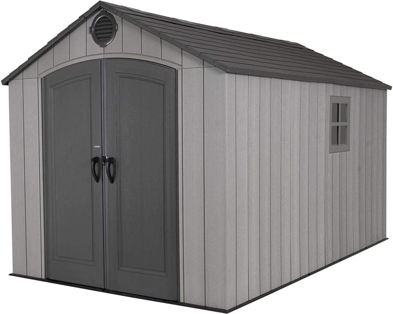 Lifetime 8×12.5 Heavy Duty Plastic Shed – Storm Dust 60305 - Image 3