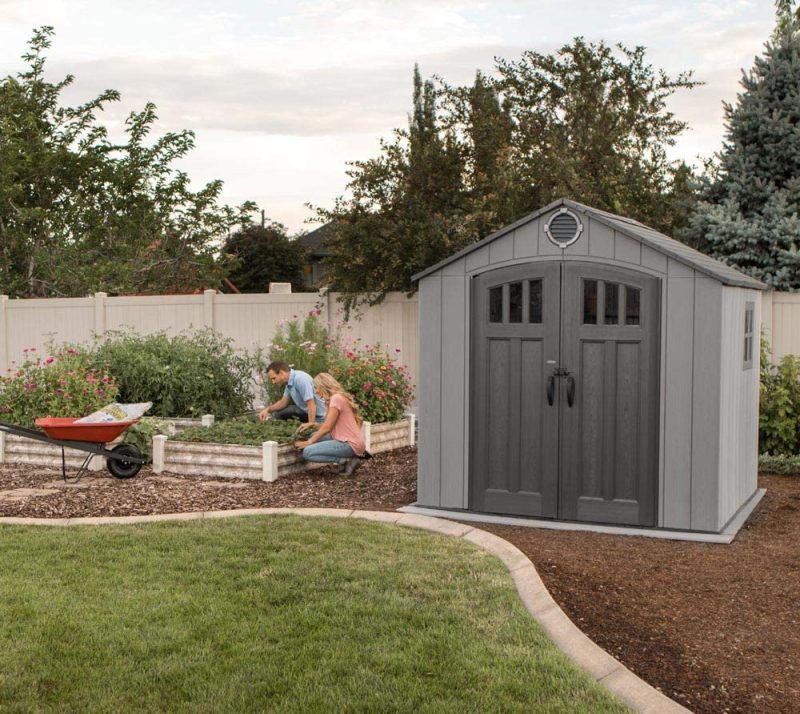 Lifetime 8×5 Limited Edition Heavy Duty Plastic Shed – Storm Dust - Image 2