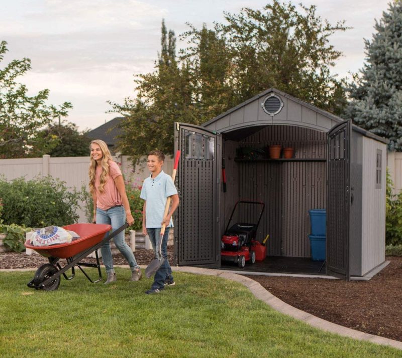 Lifetime 8×5 Limited Edition Heavy Duty Plastic Shed – Storm Dust - Image 3