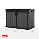 Keter Cortina Mega Store 6ft (2020L, 1.9x1.1m) in Dark Grey – Durable Outdoor Storage