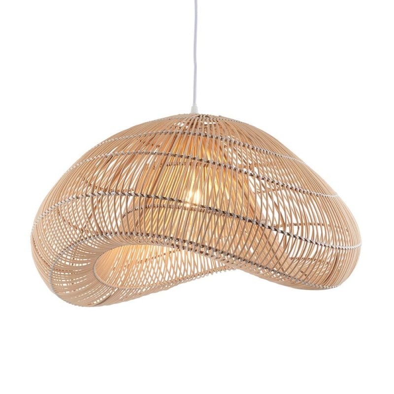 Freya Natural Woven Rattan Pendant Ceiling Light