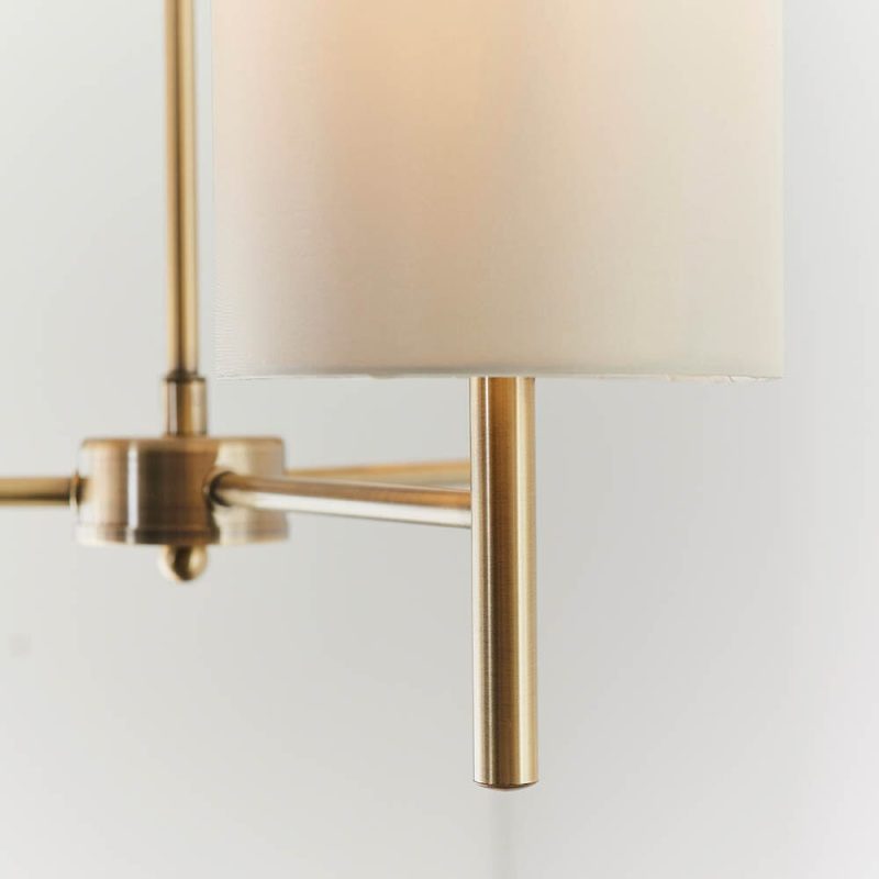 Hadleigh Gold 3 Light Semi Flush Pendant - Image 2