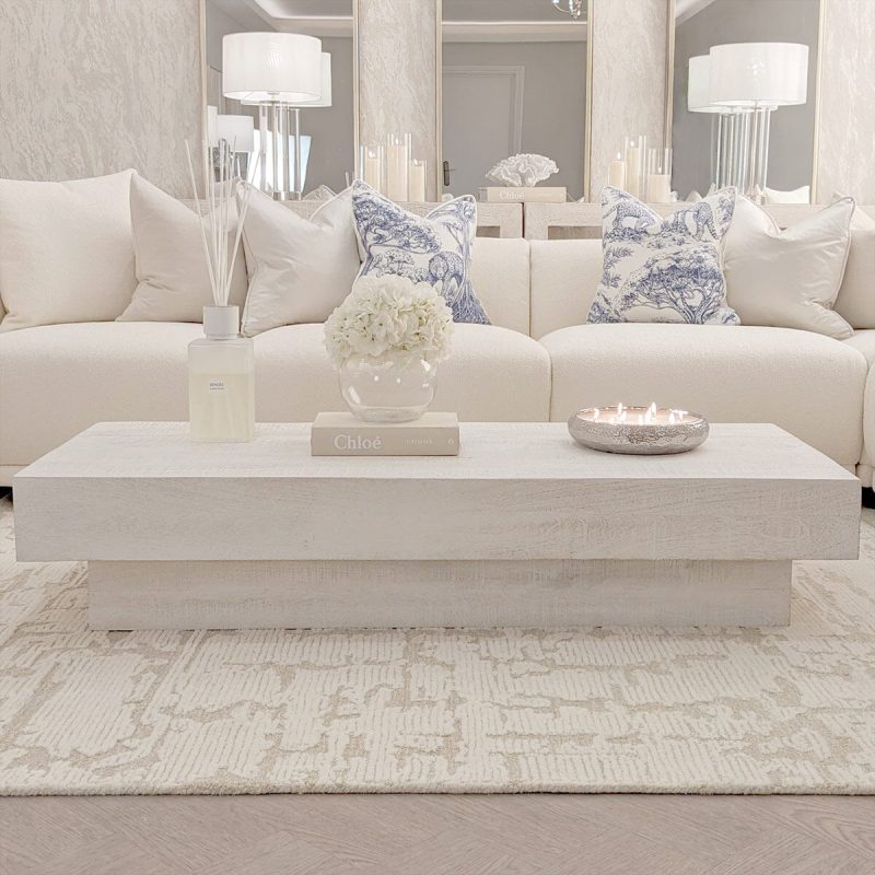 Zenica Luxury Whitewash Coffee Table - Image 2