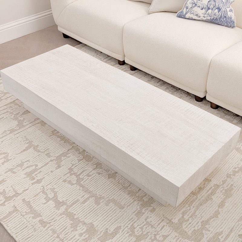 Zenica Luxury Whitewash Coffee Table - Image 5